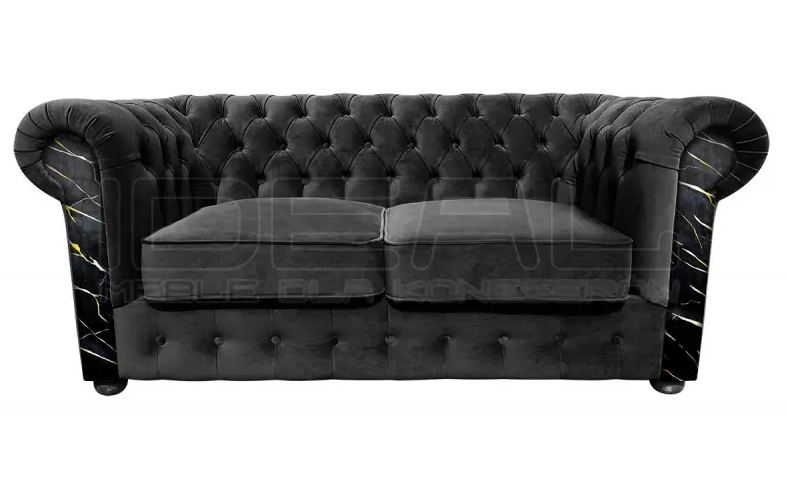 sofa chesterfield z biglem marmur